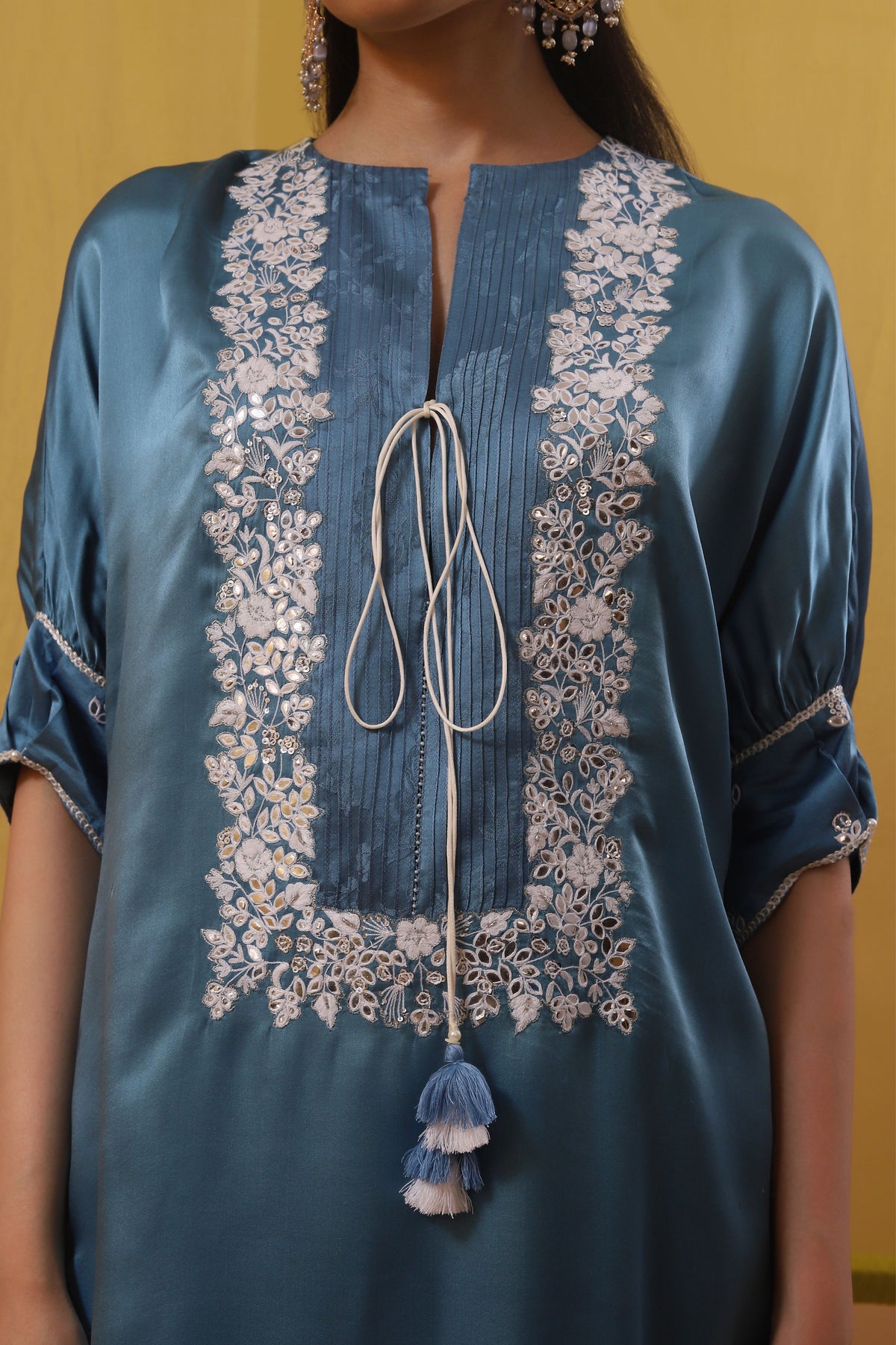 Blue Zia Kaftan Set