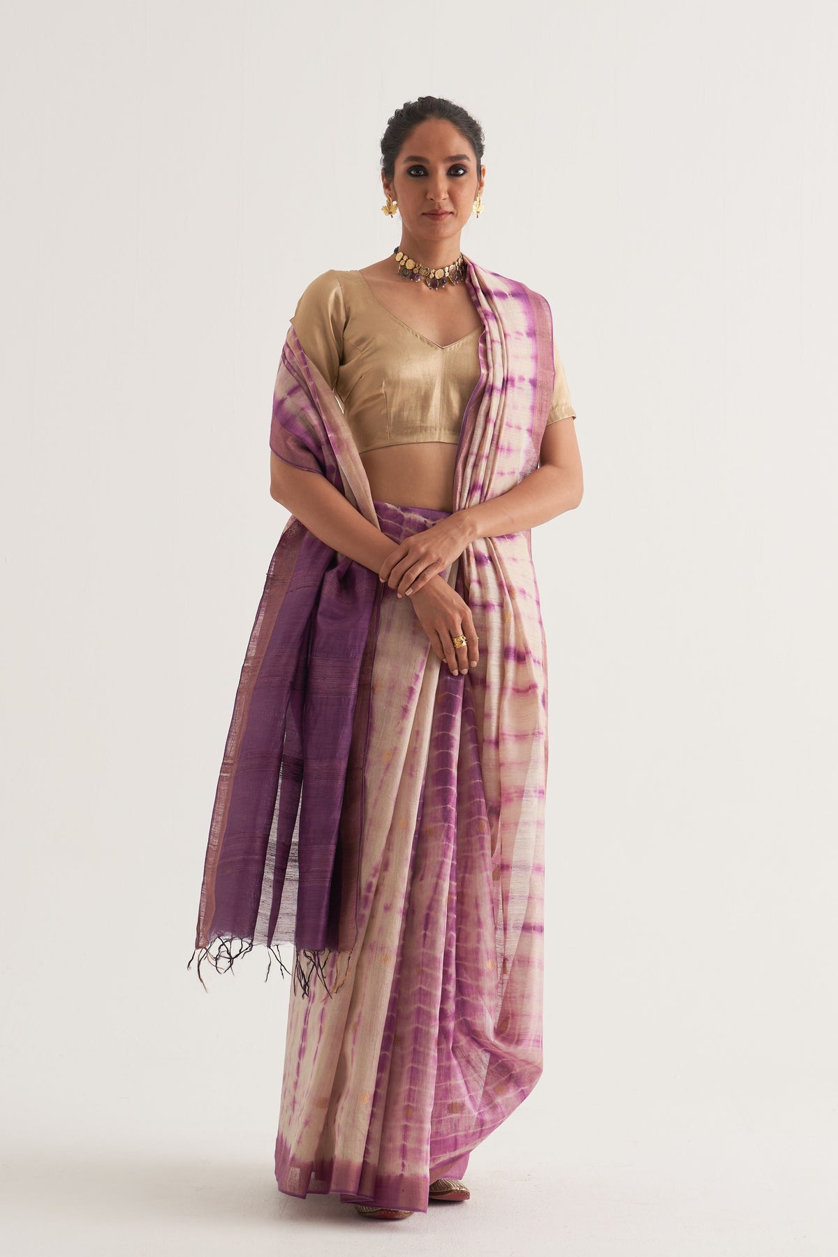 Nagma Purple Saree