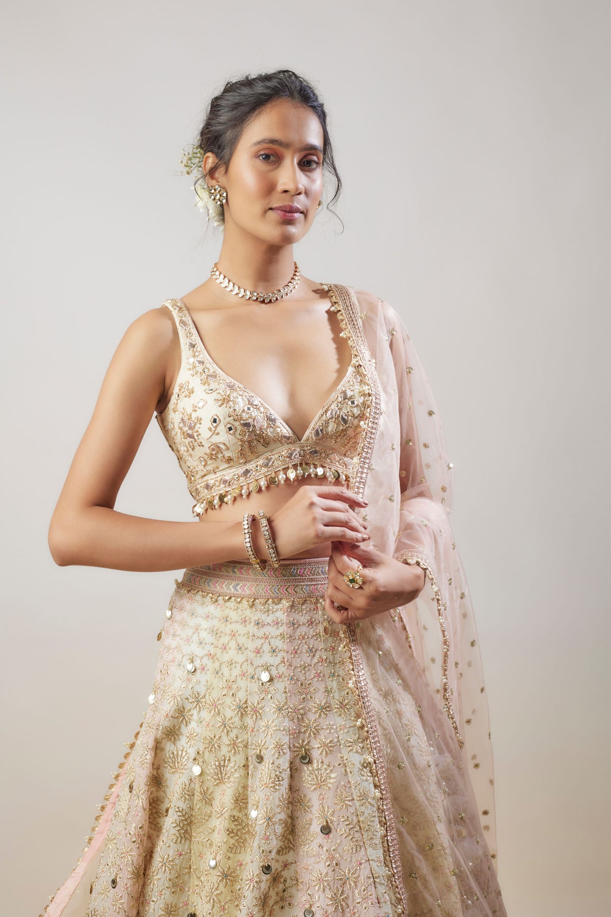 Roma Ivory Lehenga Set