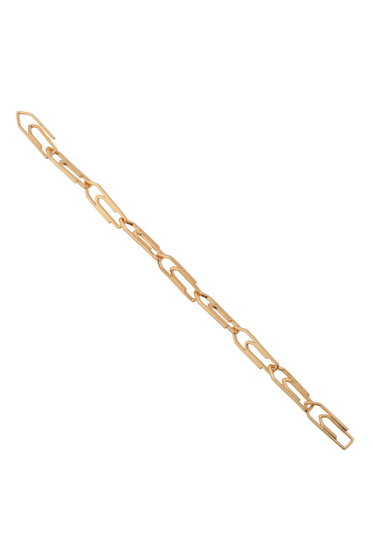 Golden Linked Paper Clips Bracelet