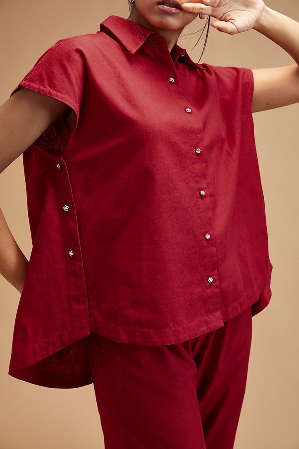 Scarlet Red Placket Shirt