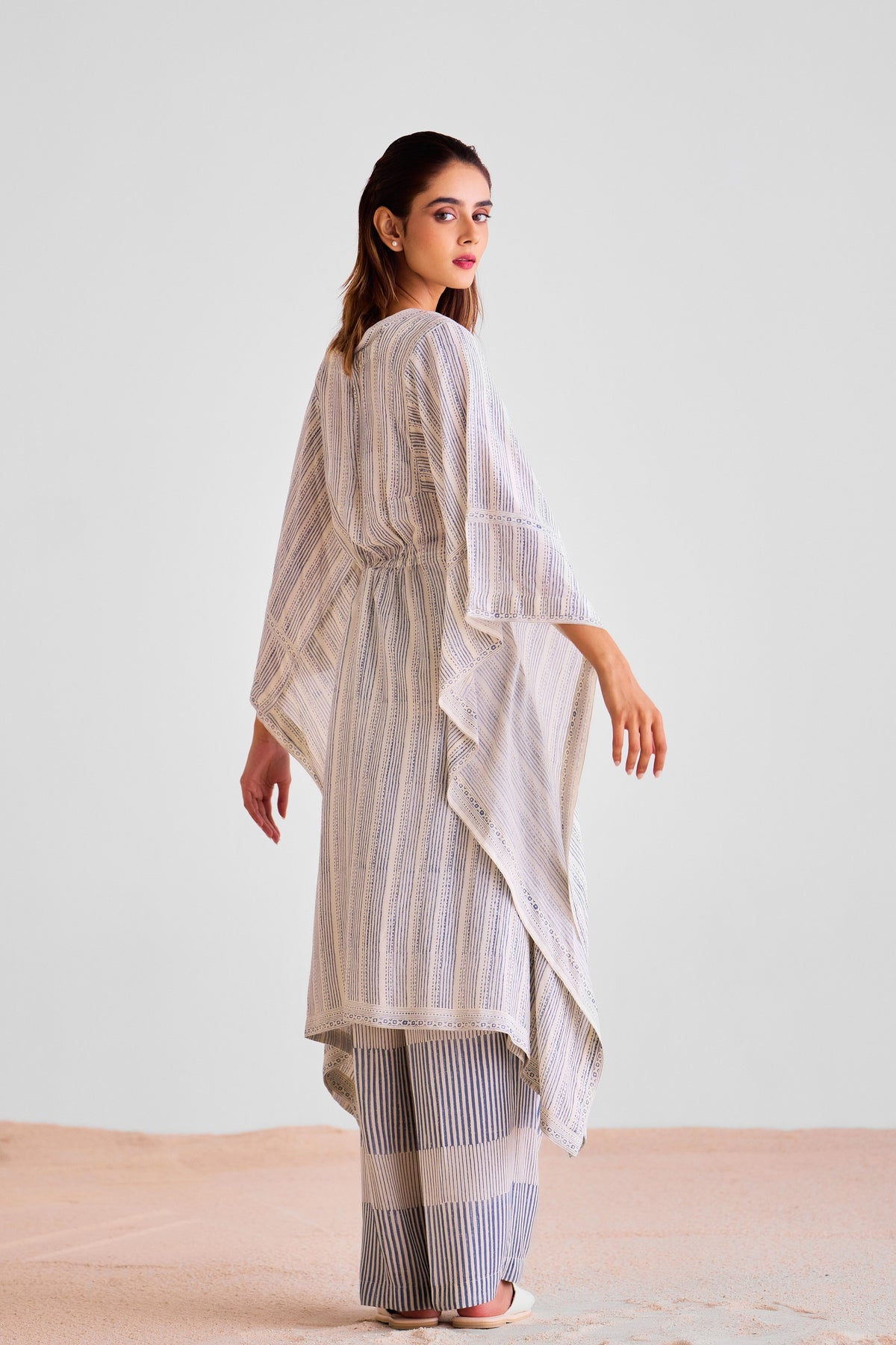 Off White Kaftan Set