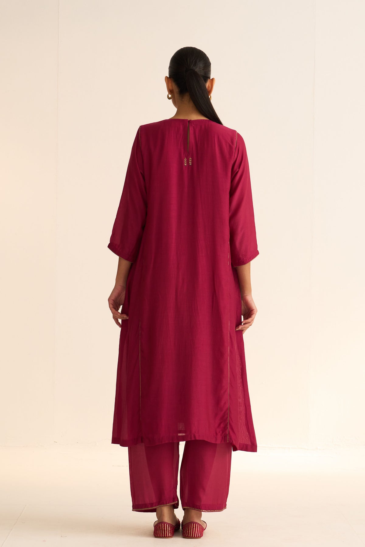 Veena Deep Red Kurta