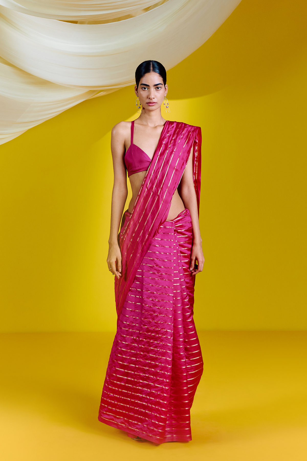 Handwoven Pink Silk Saree