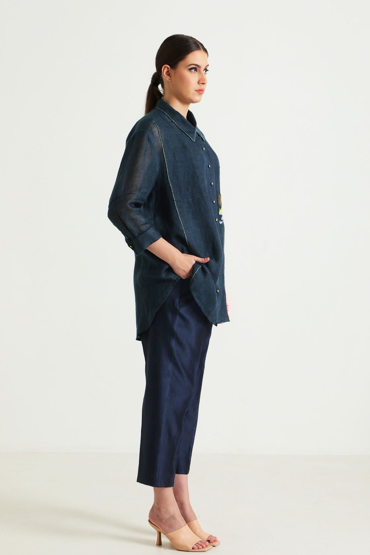 Indigo Shirt and Pant Set