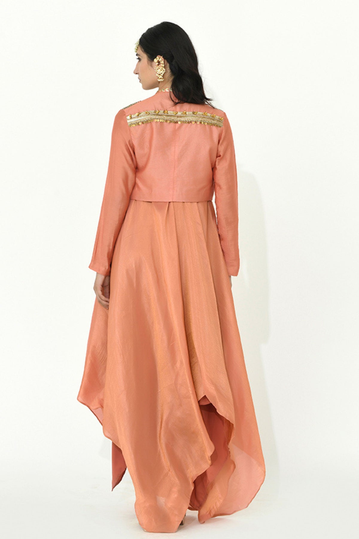 Apricot Jacket With Dress