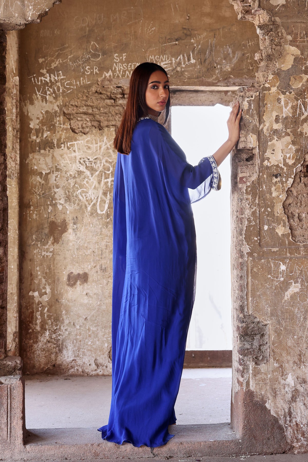 Maya Kaftan in Electric Blue