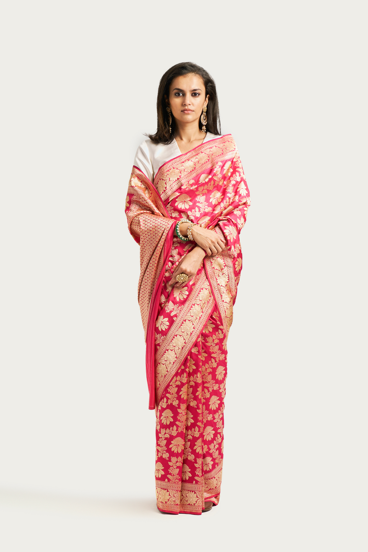 Calicut jaal ruby saree