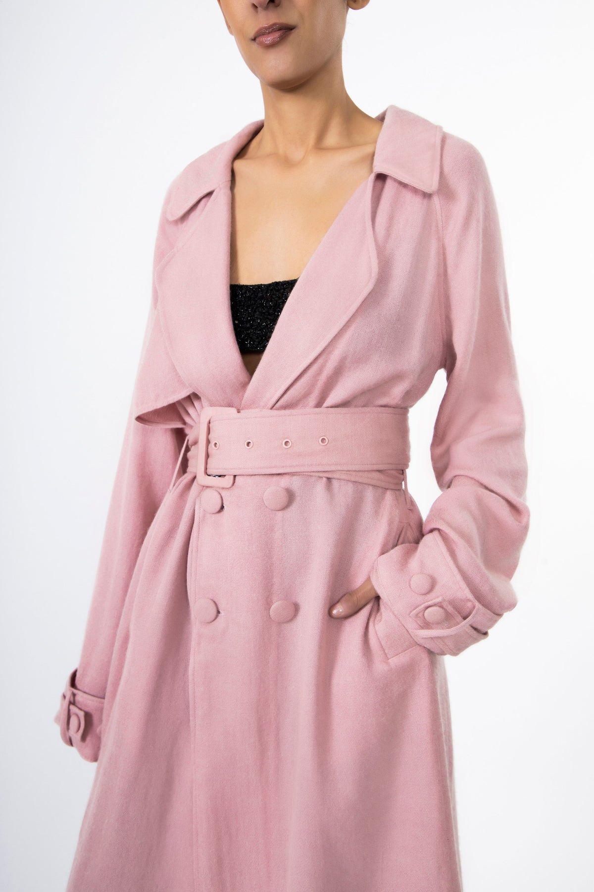 Barely Pink Trench Coat