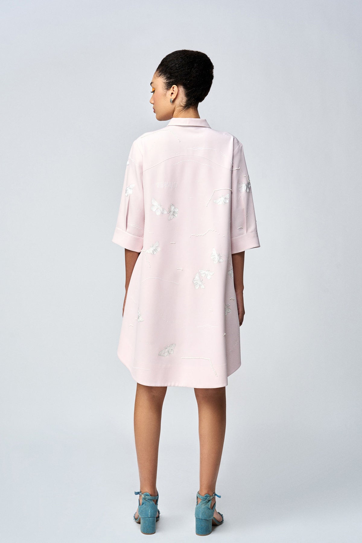 Glass Peach Shirt Dress