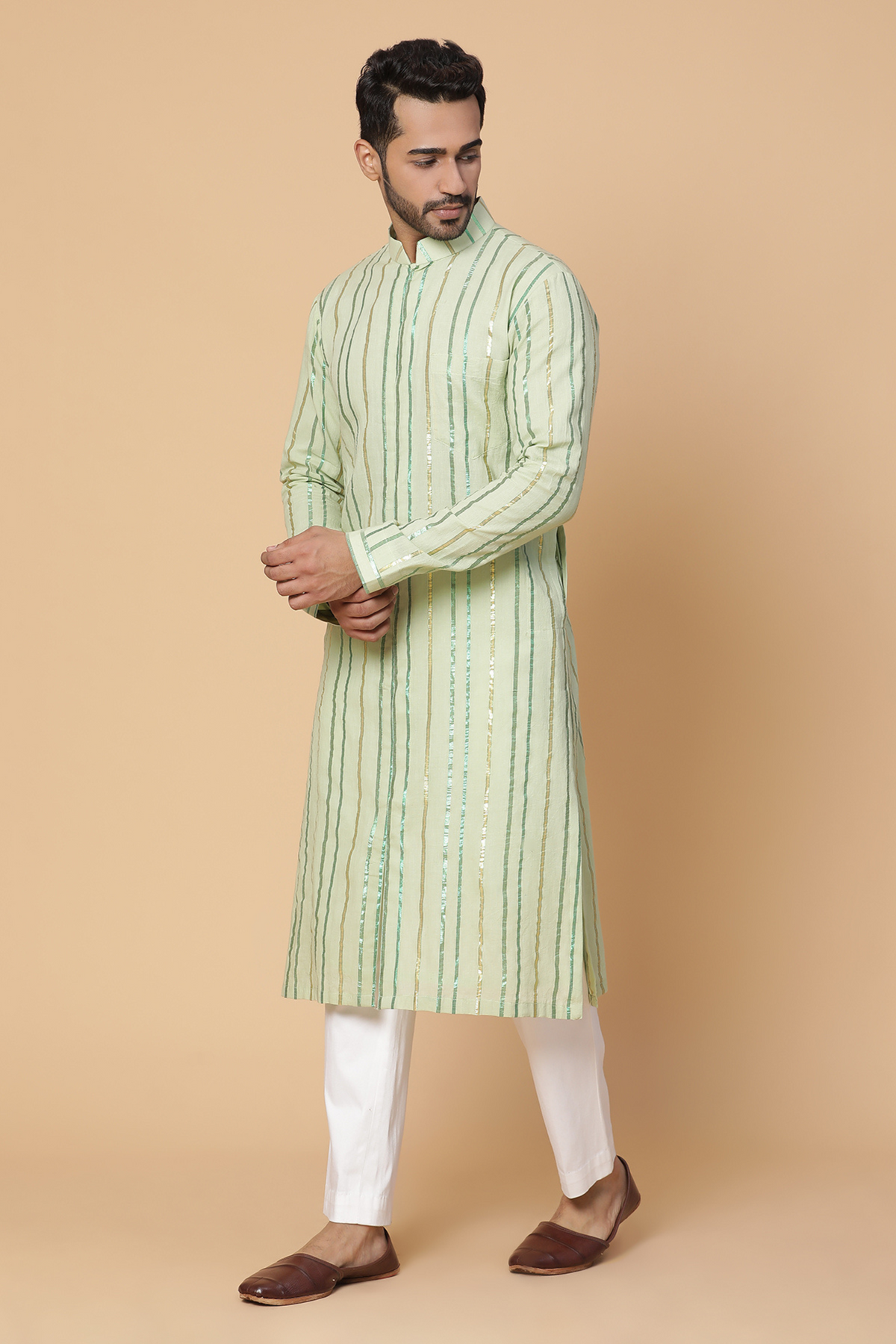 Sea green kurta set