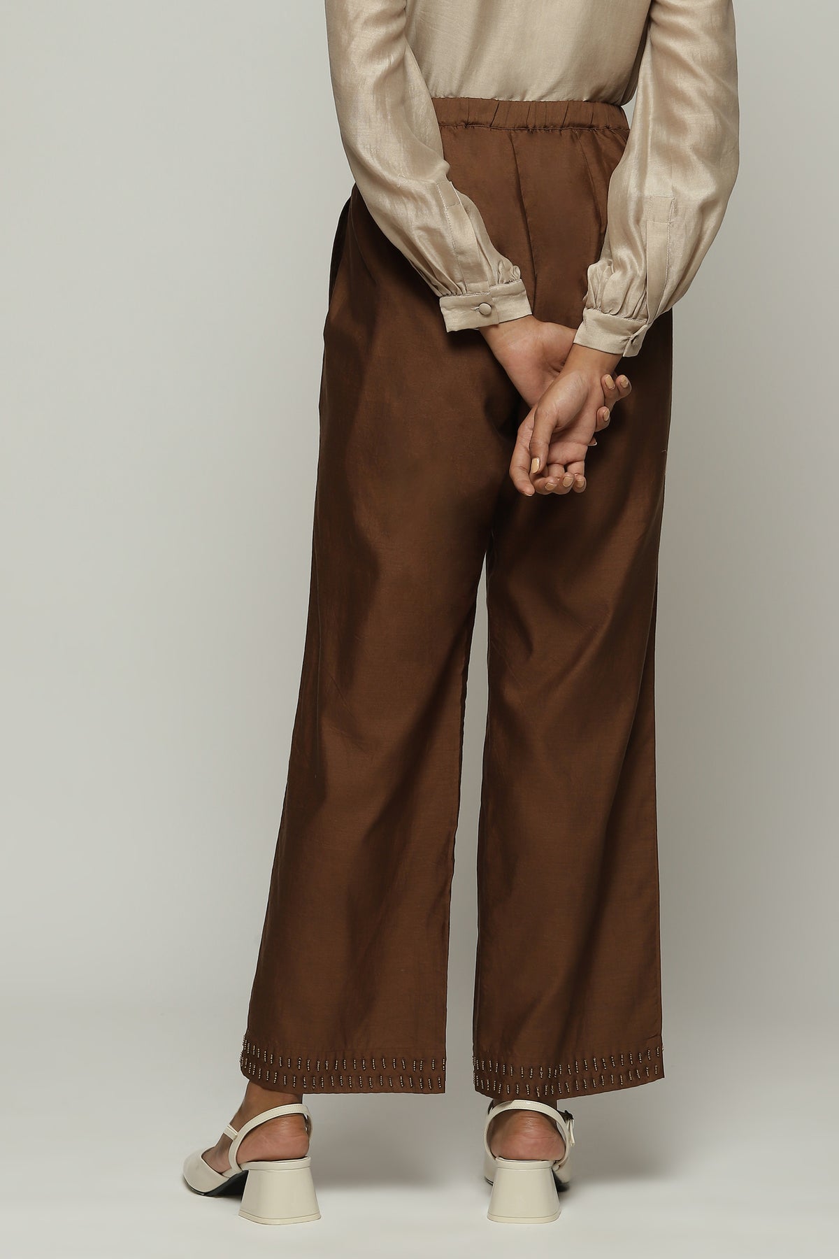 Beads Dash Chocolate Trouser