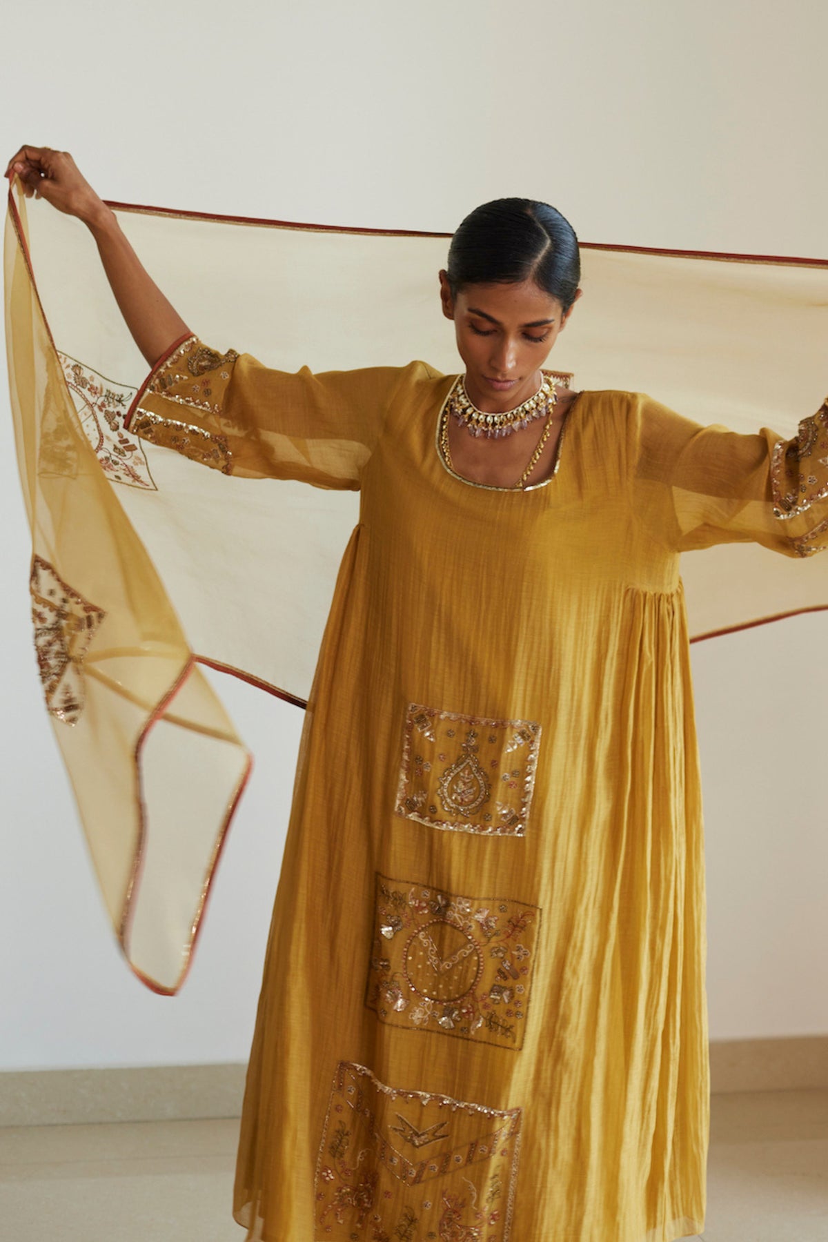 Yellow Akaari Dupatta