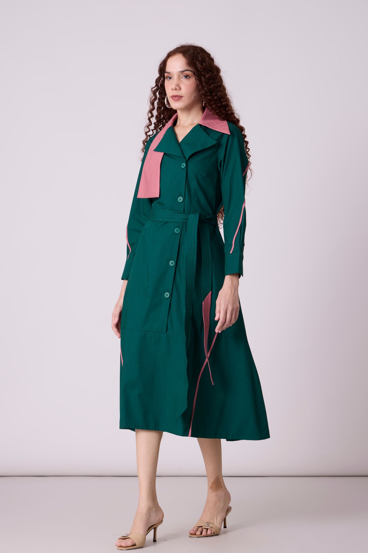 Nexi Forest Green Dress