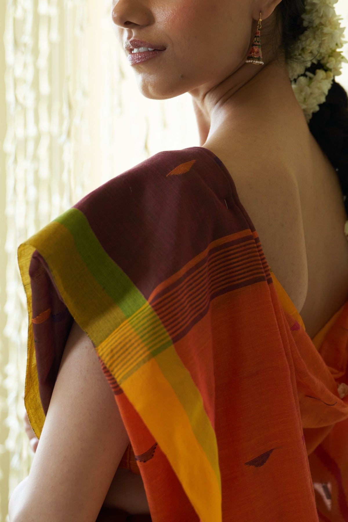 Ila Maroon Saree