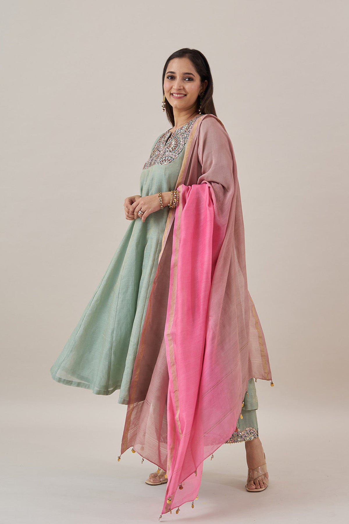 Mint Green Esemble Kurta Set