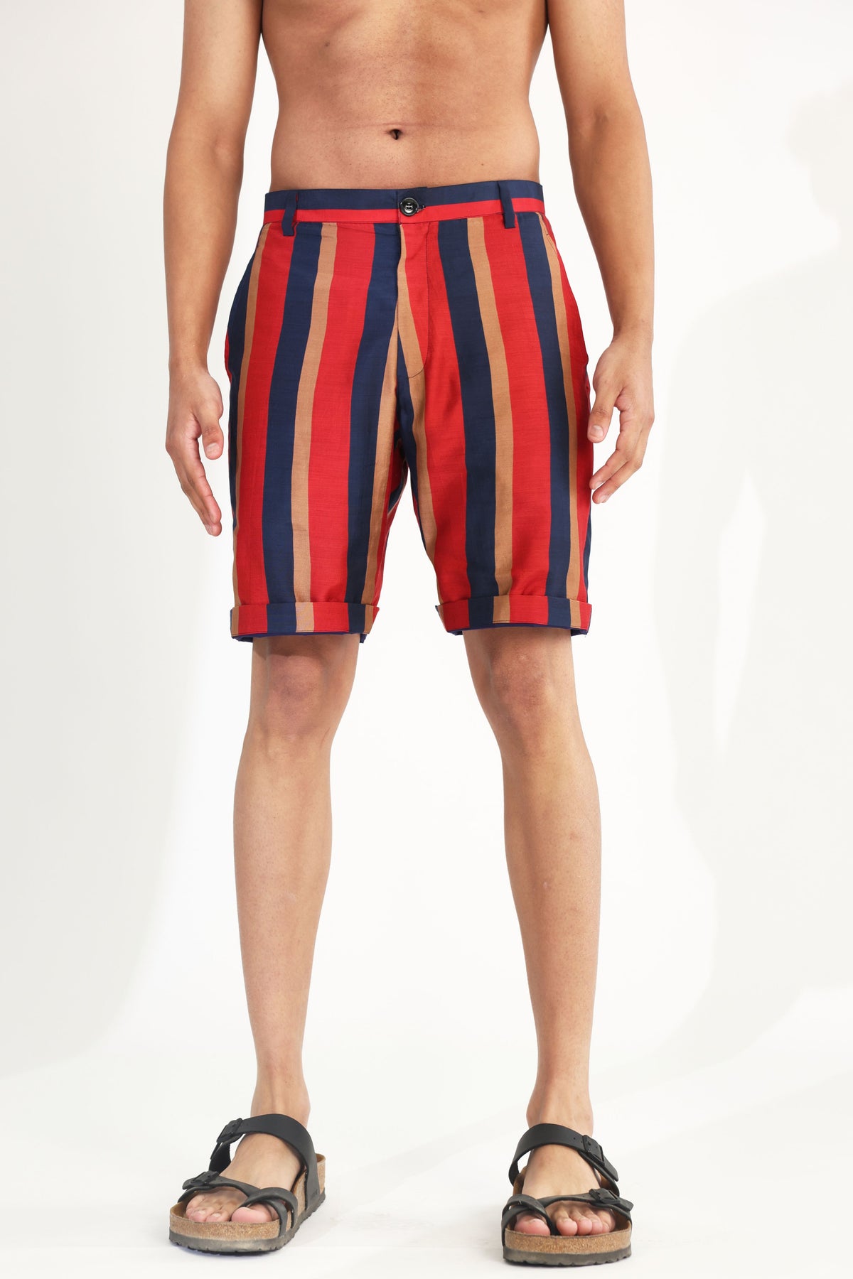 Red and Blue Stripe Shorts