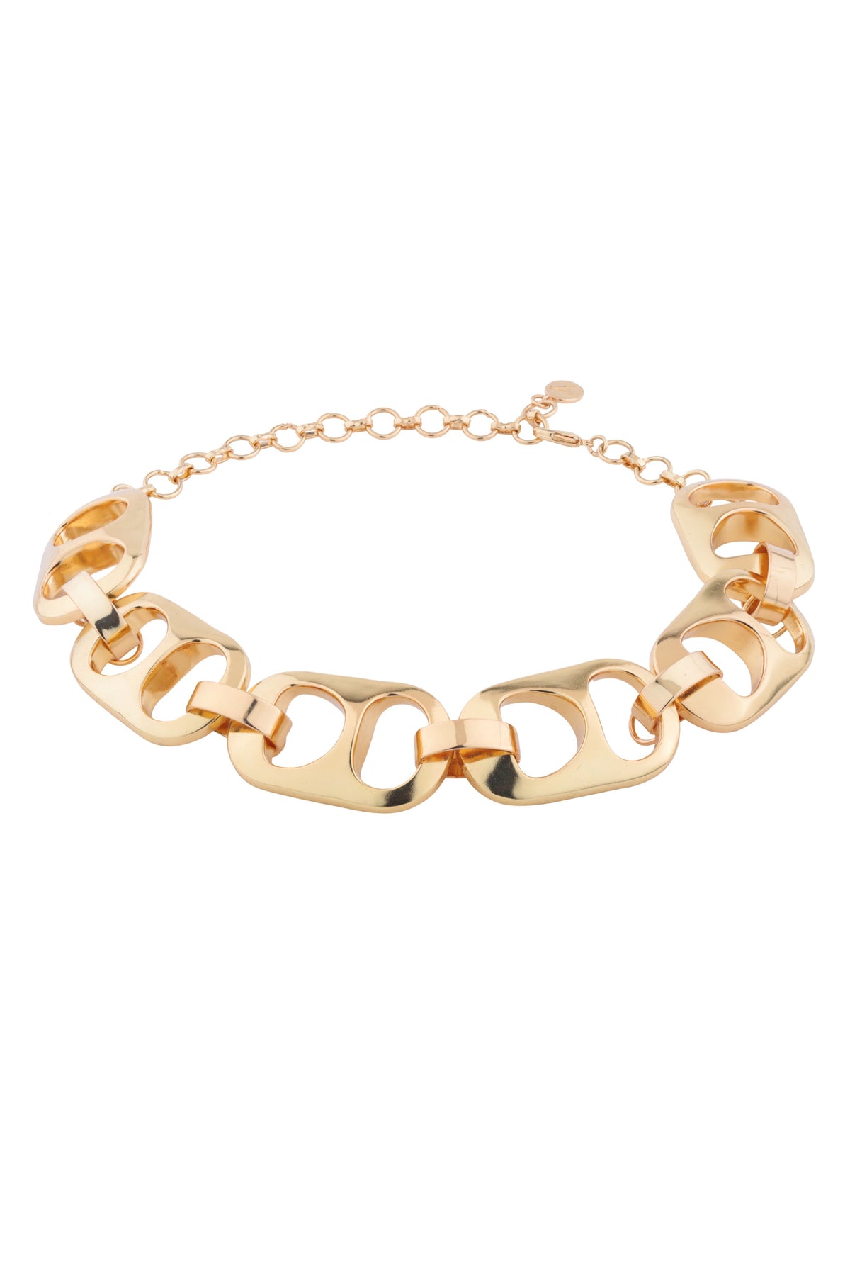 Golden Dramatic Can Choker Necklace