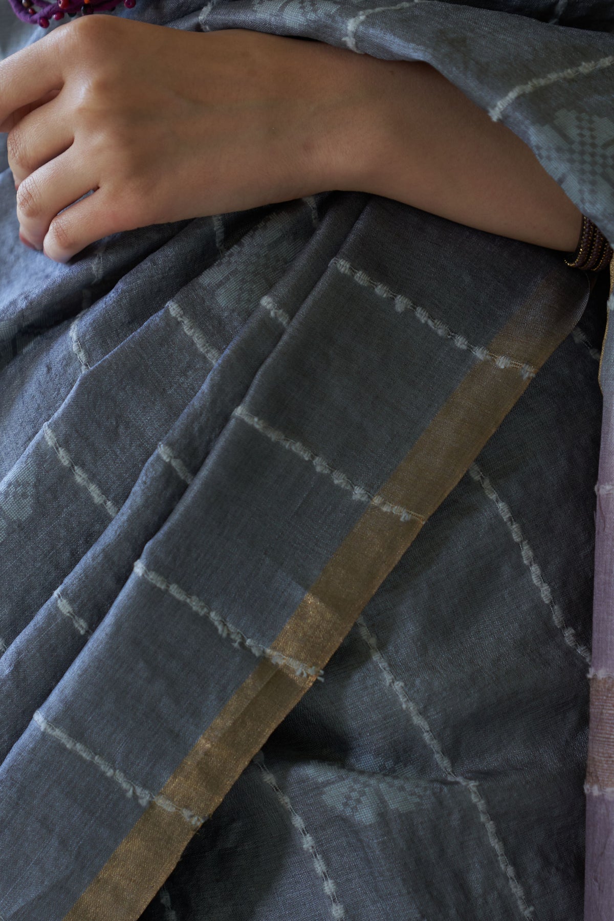 Zeenat Grey &amp; Mauve Saree