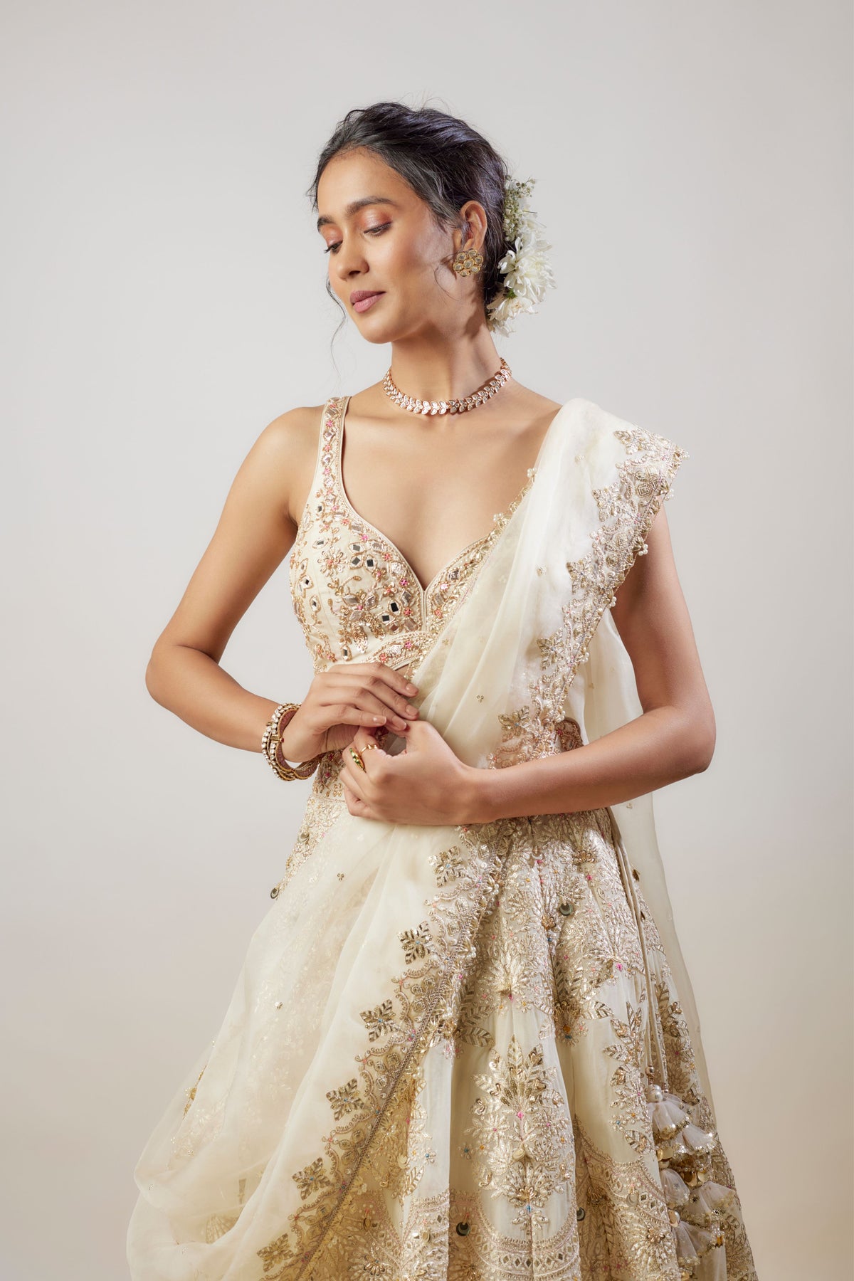 Karishma Ivory Lehenga Set