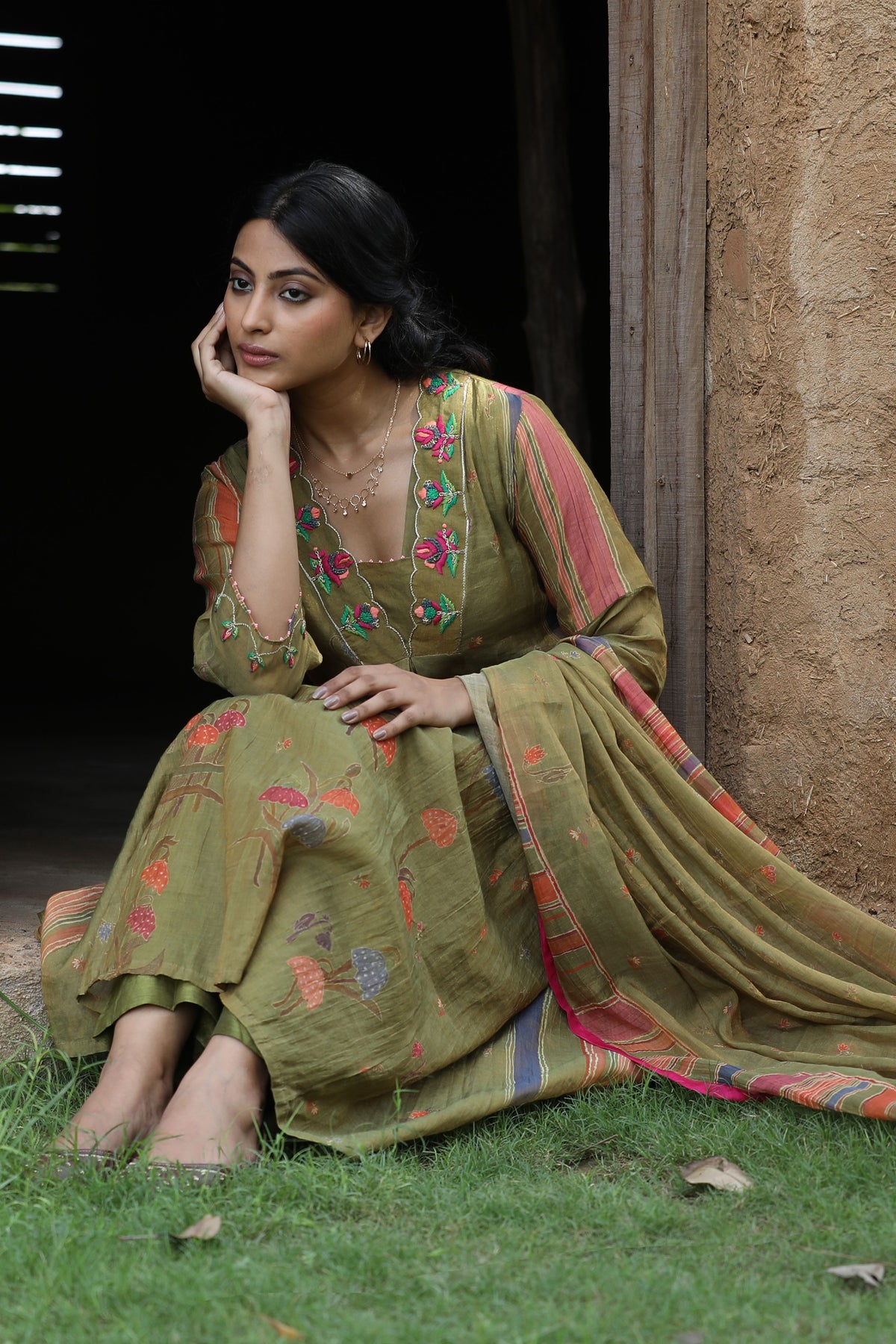 Mehendi Green Kurta Set