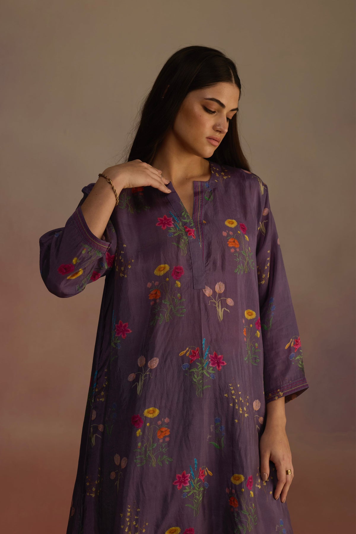 Zaira Short Purple Kurta