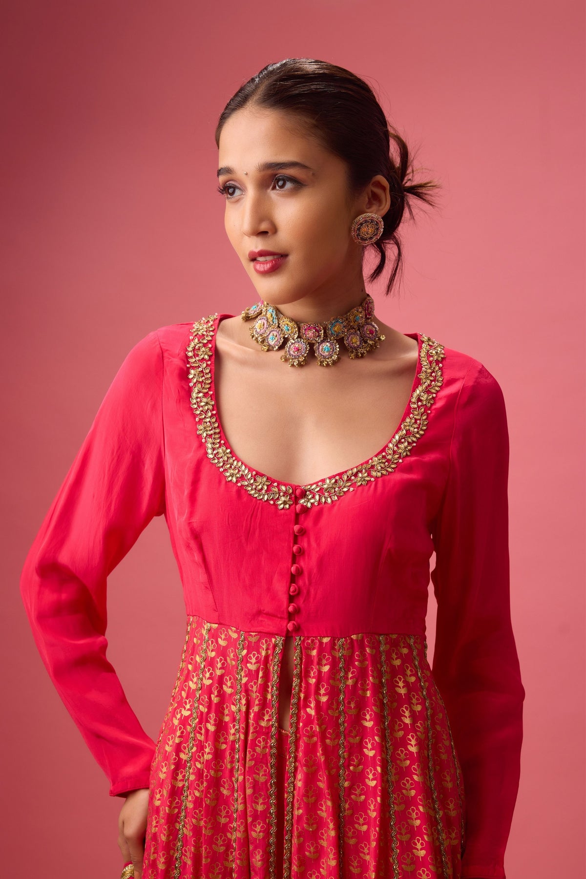 Rani Pink  Kurta Set