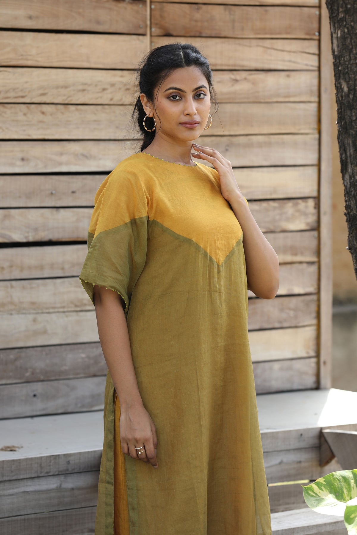 Yellow and Green Tunic Set