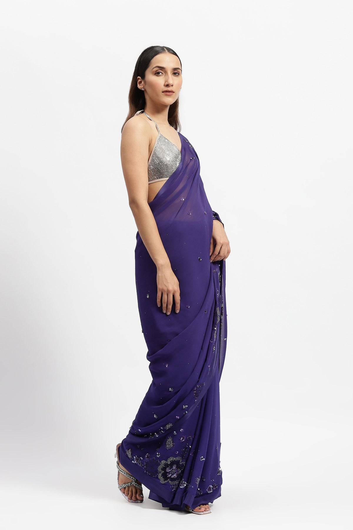 Purple Haze Embroidered Saree