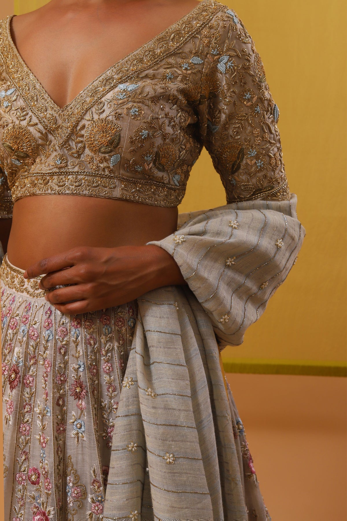 Offwhite Gulaab Lehenga Set