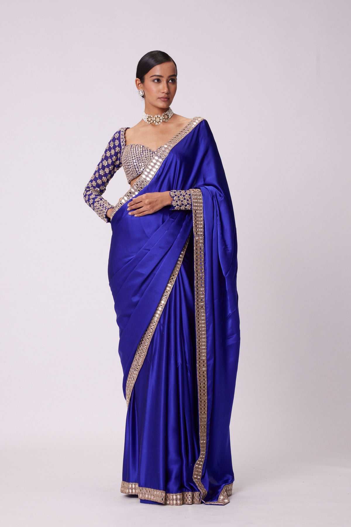 Persian Blue Saree Set