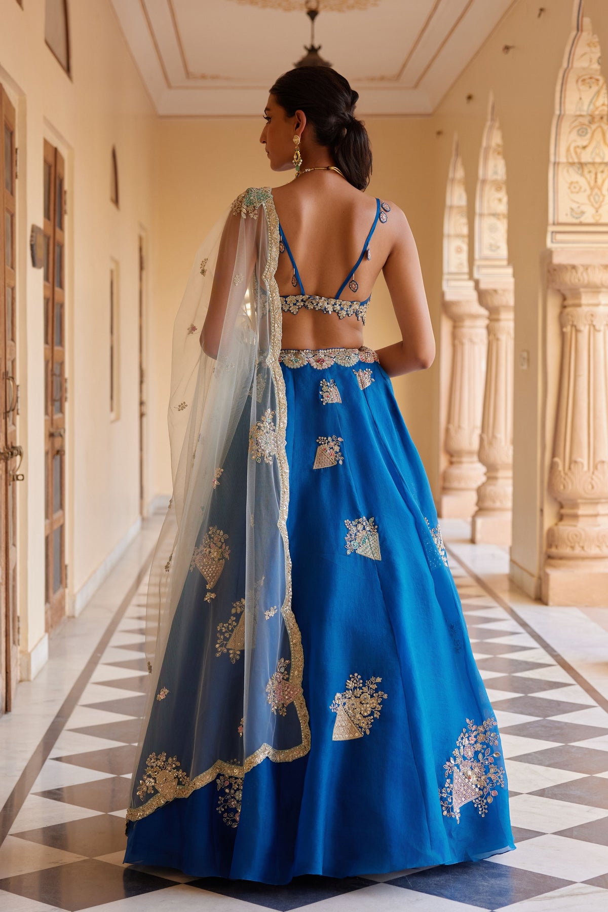 Blueberry Embroidered Lehenga Set