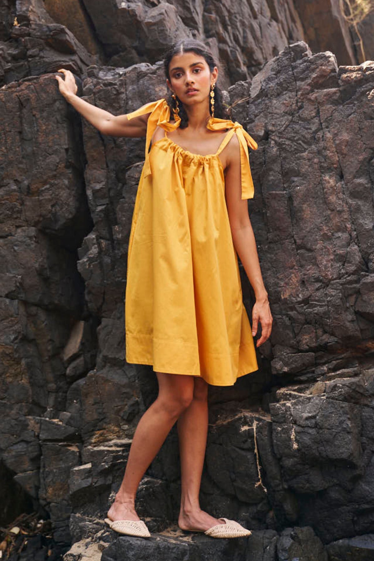 Sunflower Cotton Mini Dress