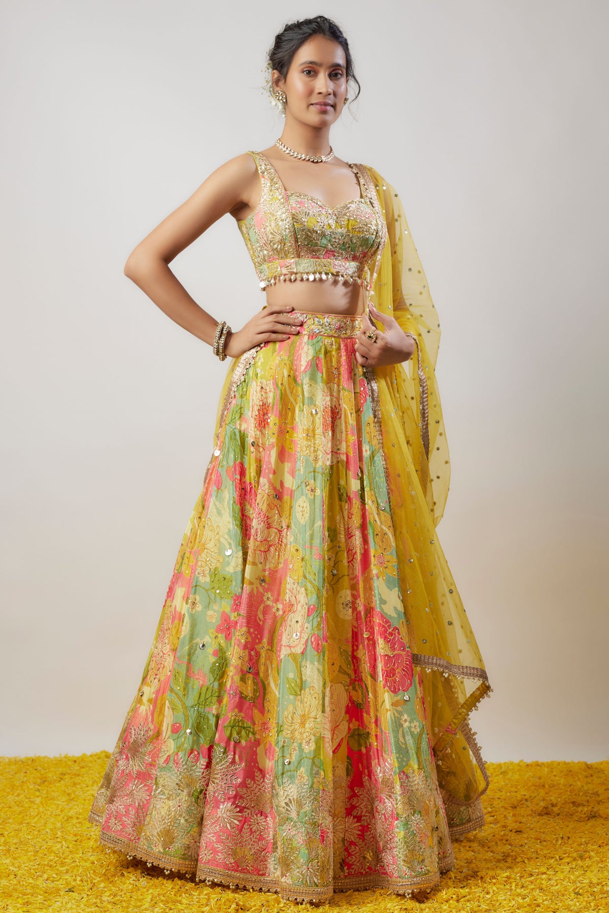 Kamiya Yellow Lehenga Set