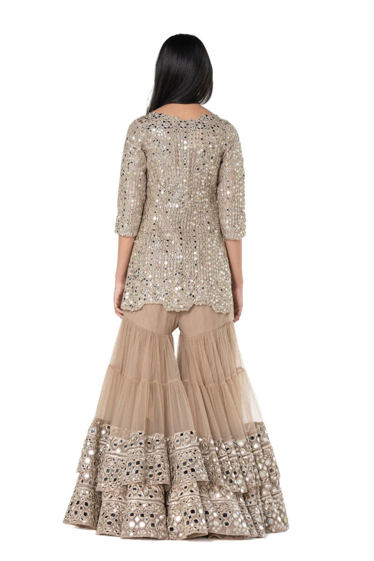 Beige Sharara Set