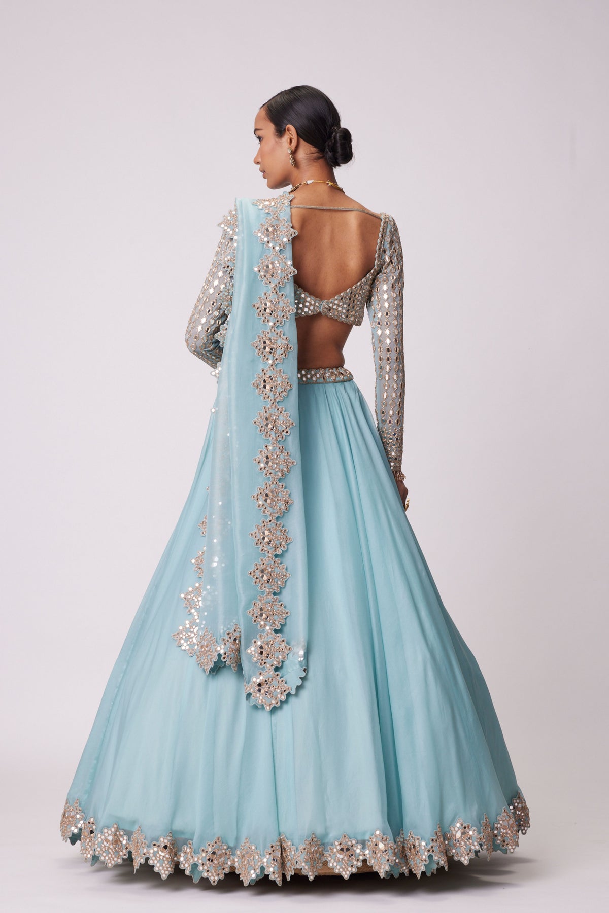 Powder Blue Lehenga Set