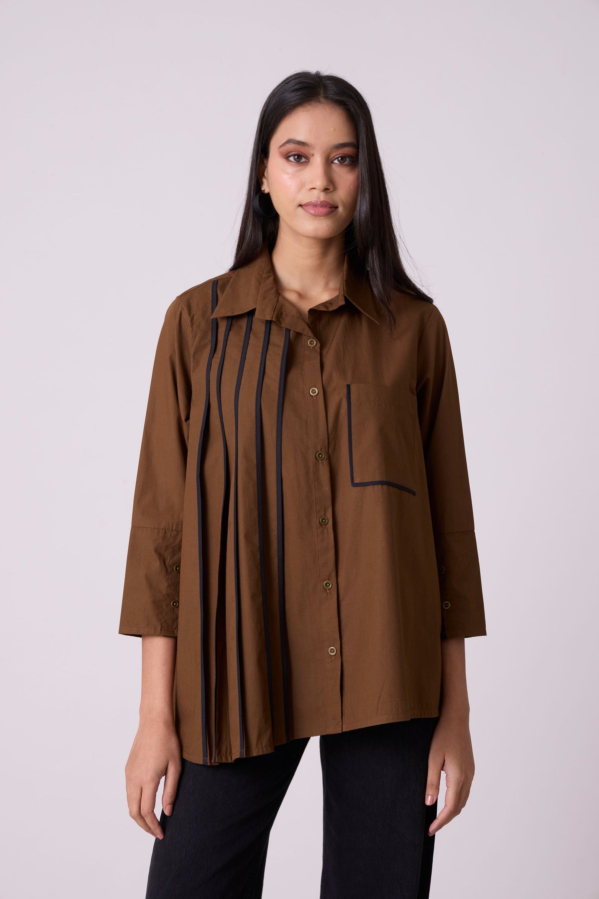 Augusta Olive Brown Shirt