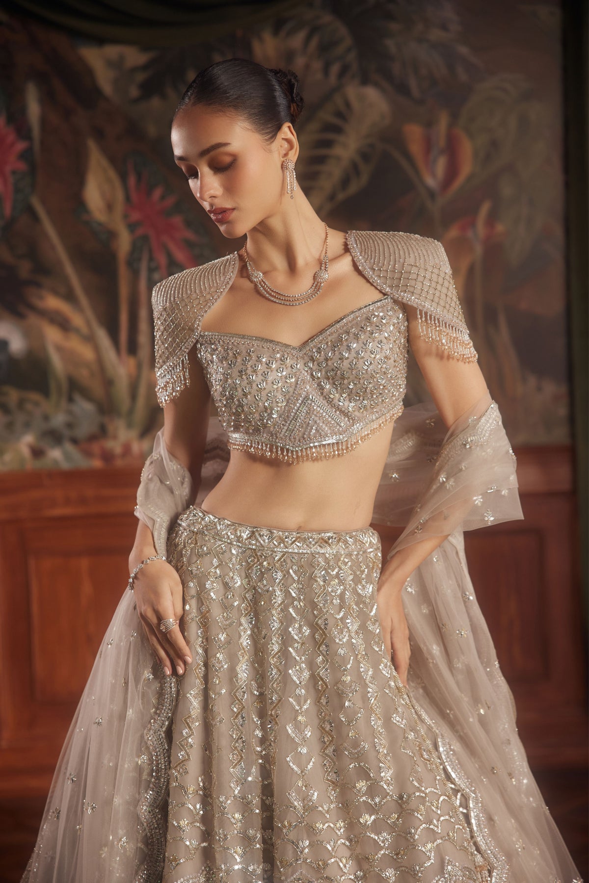 Caeli Grey Lehenga Set