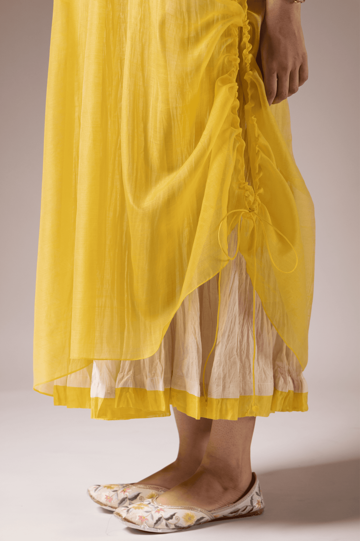 Yellow Chanderi Dress