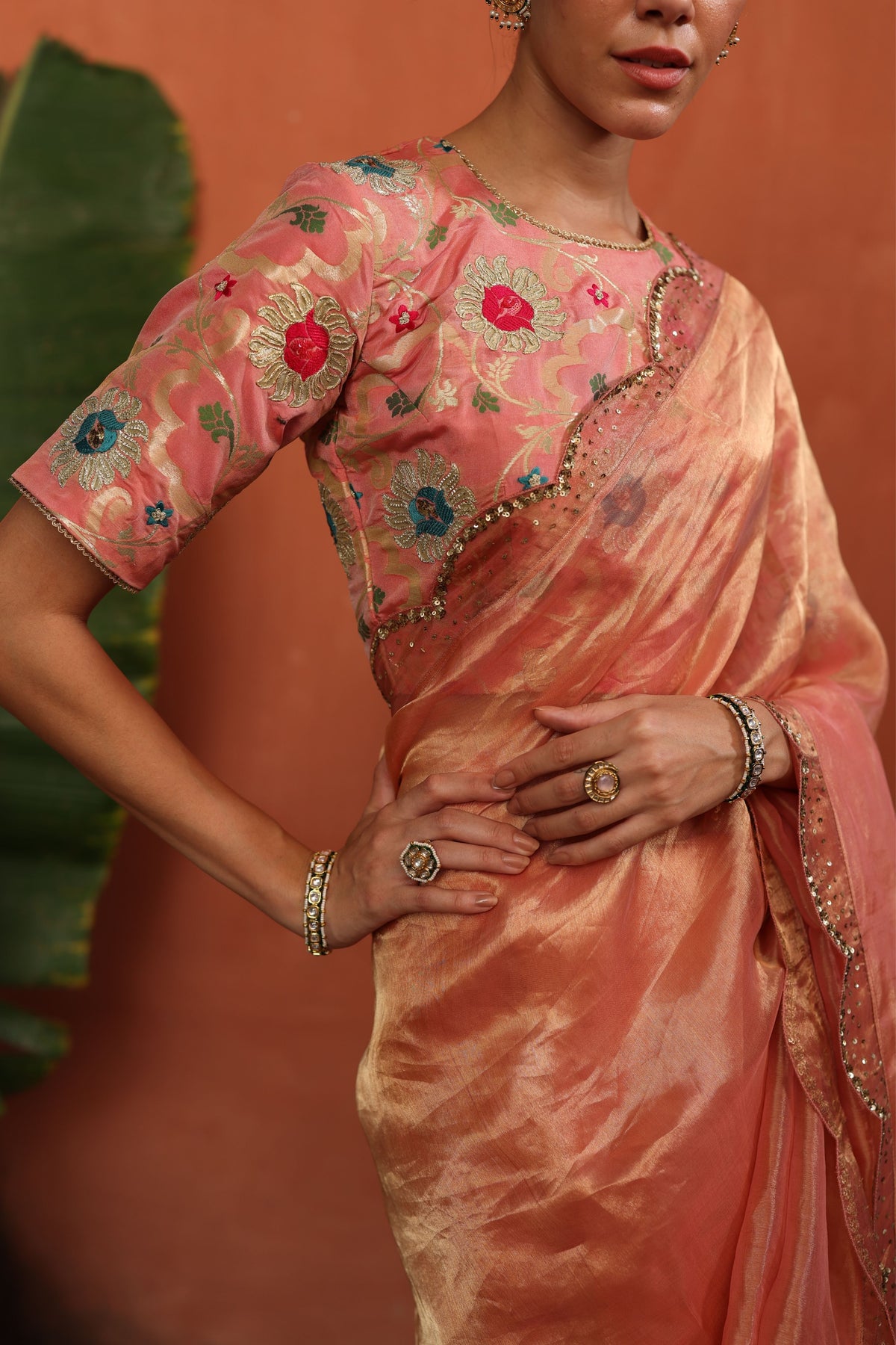 Peach Gulkand Saree