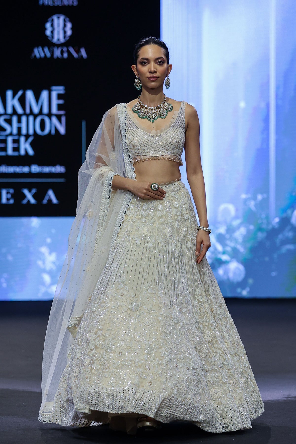 Ivory Lehenga Set