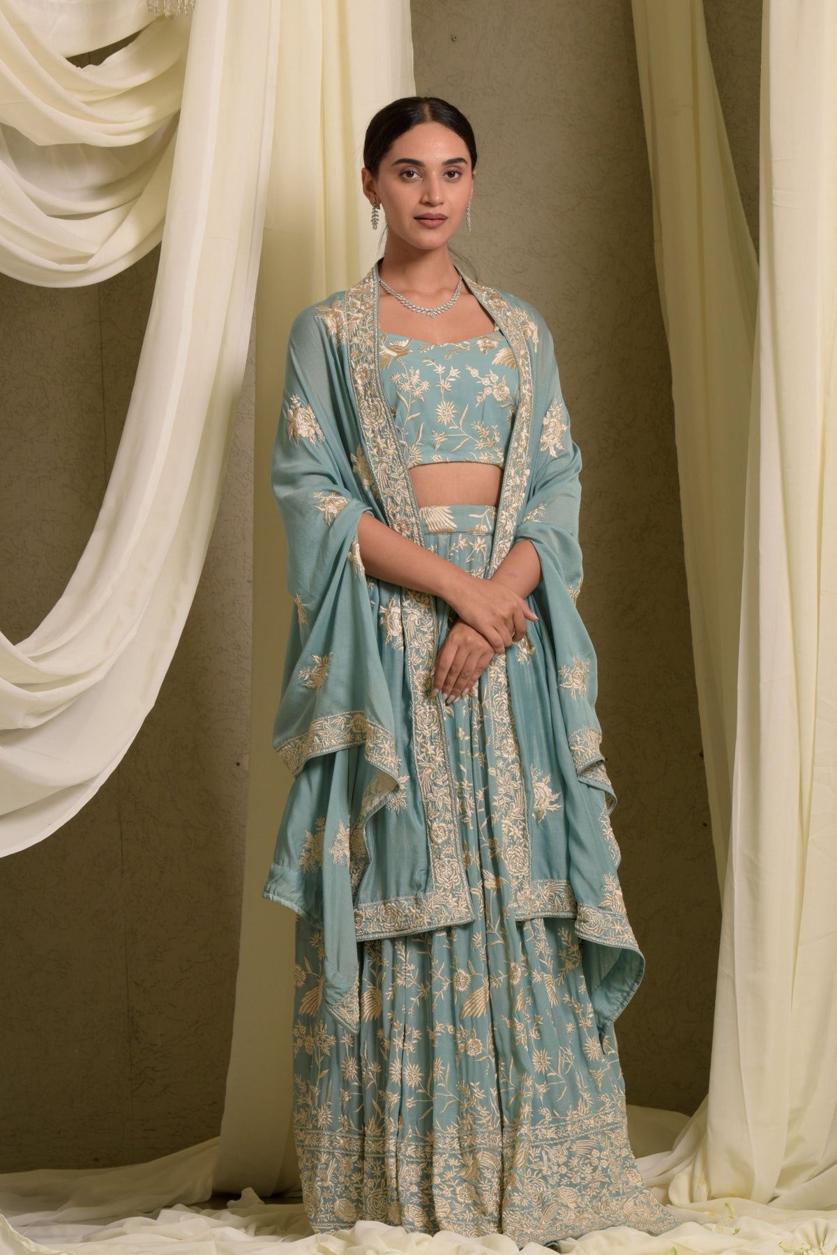 Reyna Gara Glazed Lehenga Set