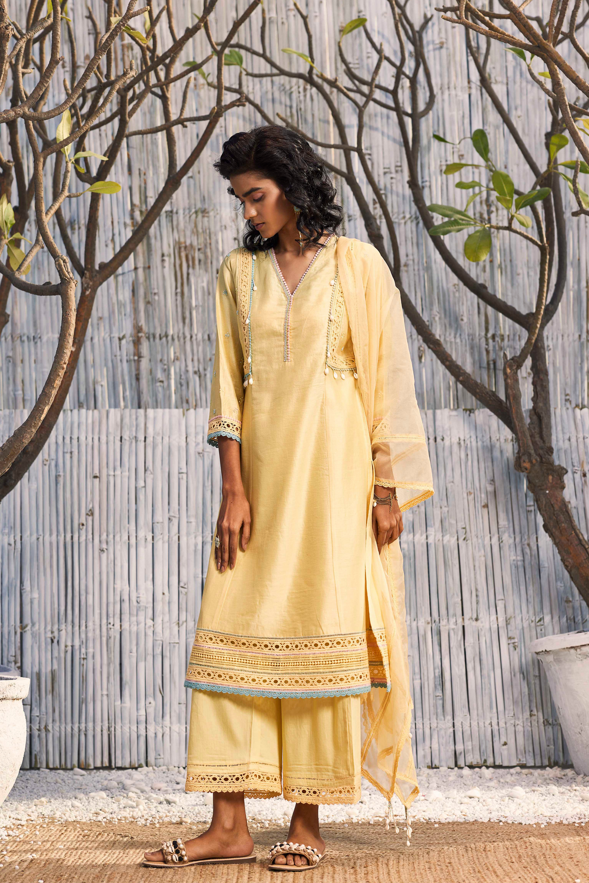 Sunshine Yellow A-line Kurta Set