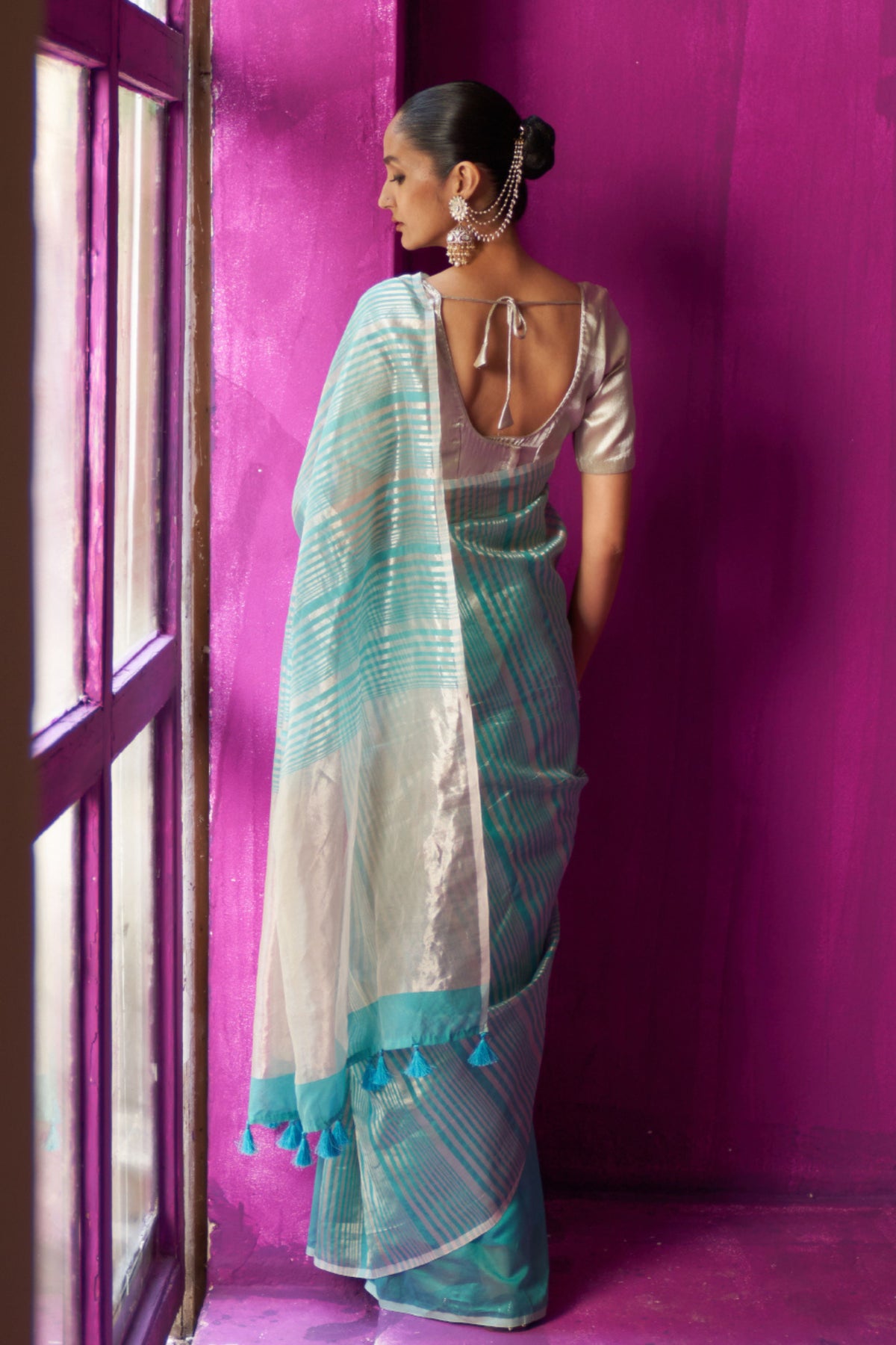 Shabana Turquoise Saree