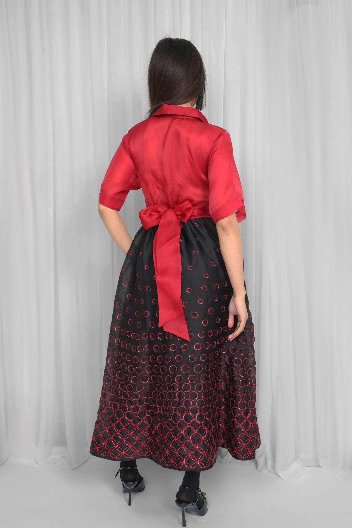 Red and Black Sora Dress