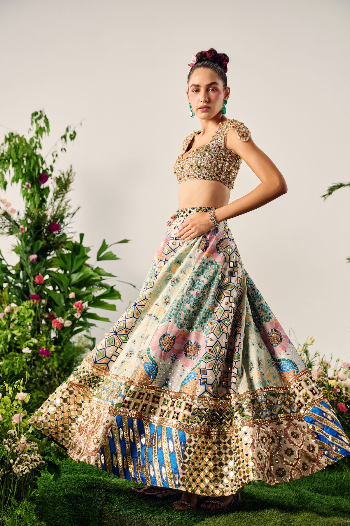 An Alluring Multi Panelled Lehenga