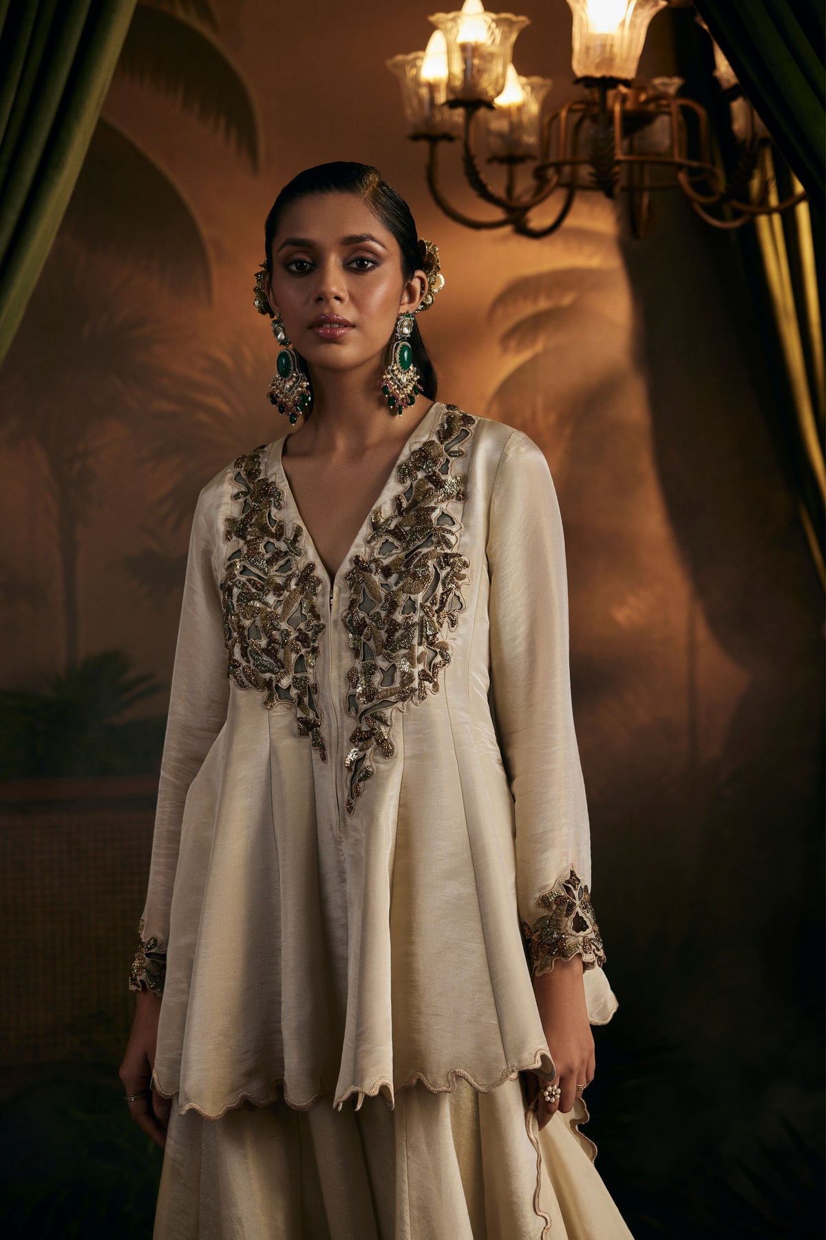 Champagne Gold Sharara Set