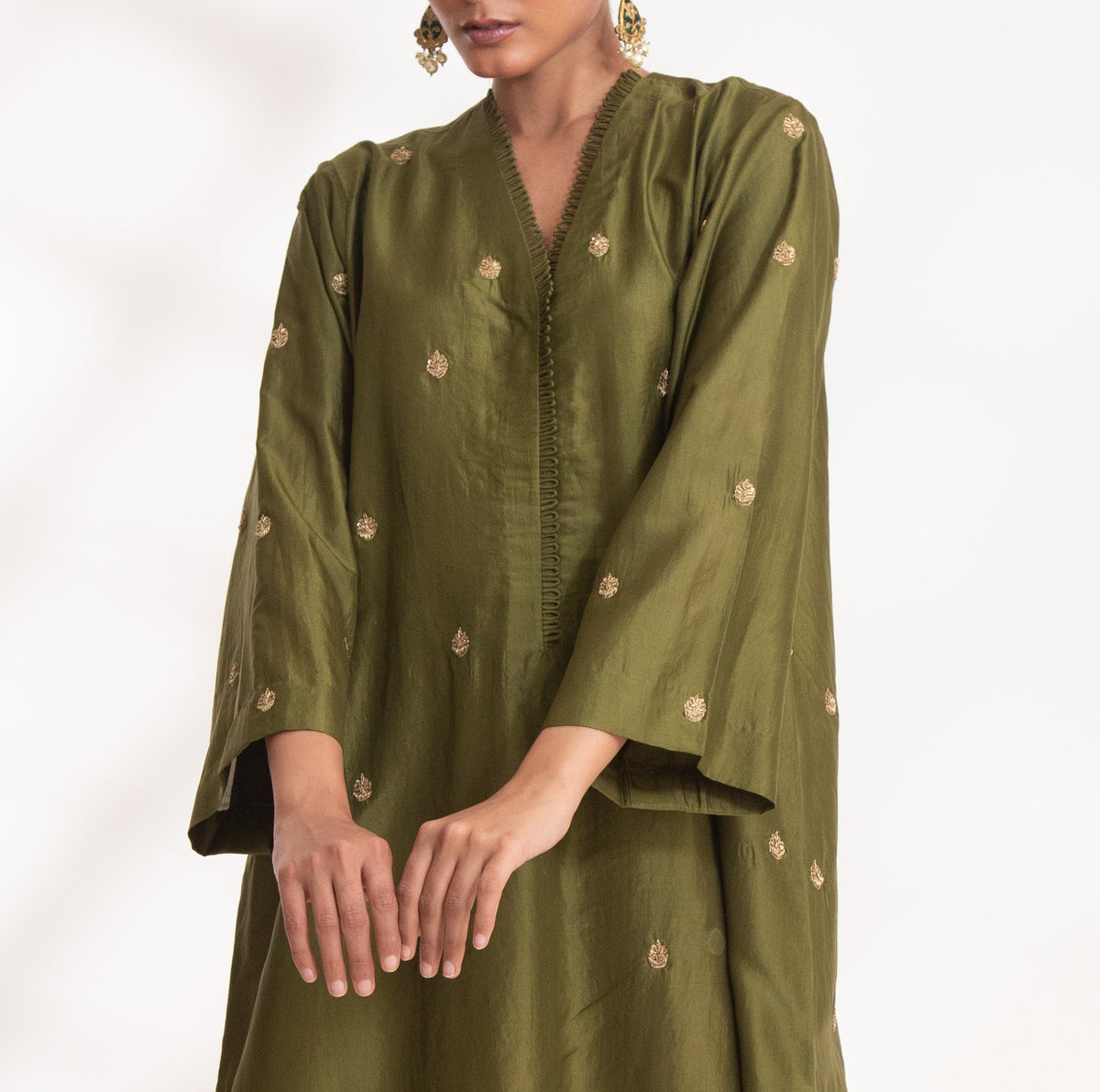 Henna Green Ojal Tunic Set