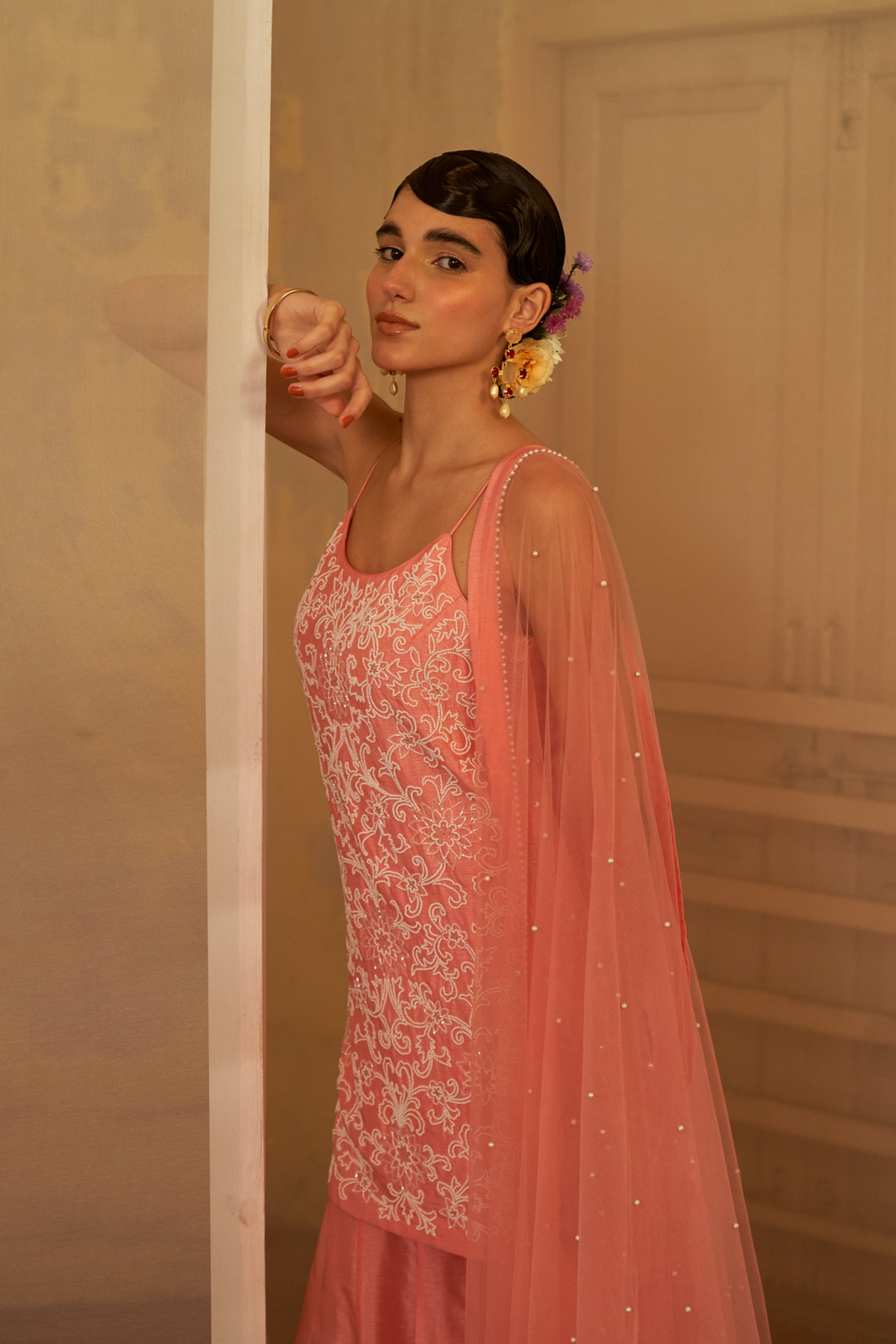 Rose Pink Sharara Set