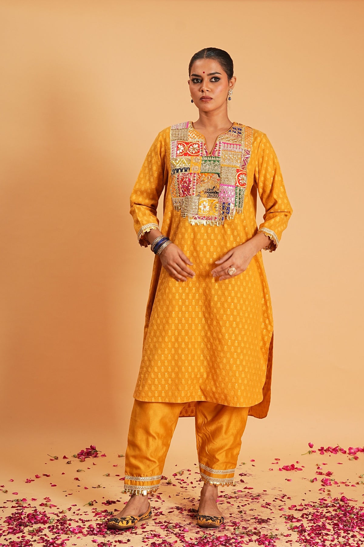 Mustard Goti Tunic